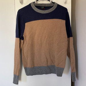 J. Crew Men's Colorblock Merino Wool Sweater Size Small